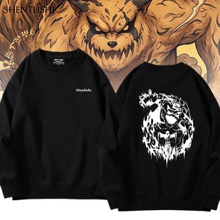 火影忍者砂之守鹤动漫周边我爱罗加绒保暖圆领卫衣服男女学生外套