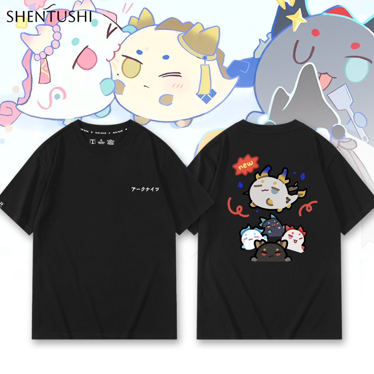 休闲宽松纯棉情侣短袖