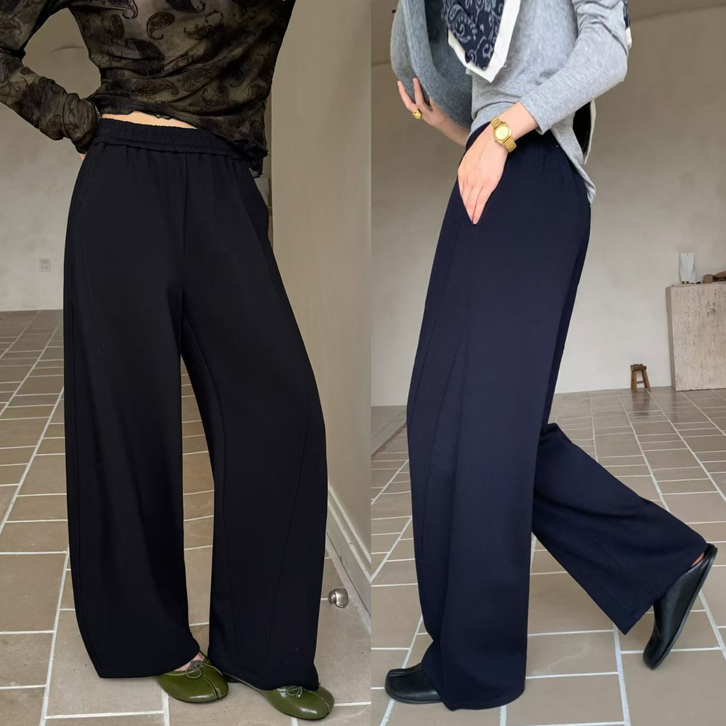 秋季新款垂坠香蕉裤女显高显瘦