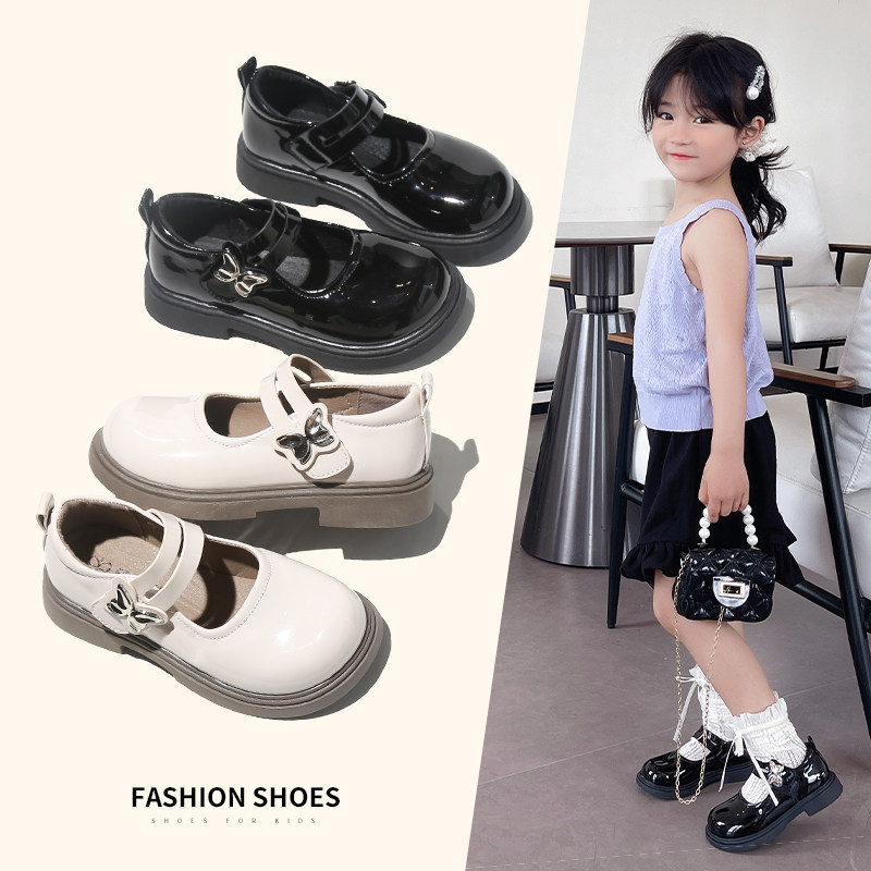 女童黑色小皮鞋2026春秋新款儿童公主鞋小女孩软底礼服演出鞋单鞋