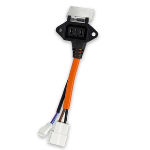 绿源原装电动车母座充电口四孔带通讯输出电源线三孔方孔两孔