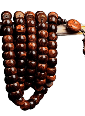 海南黄花梨手串108颗8x10mm项链