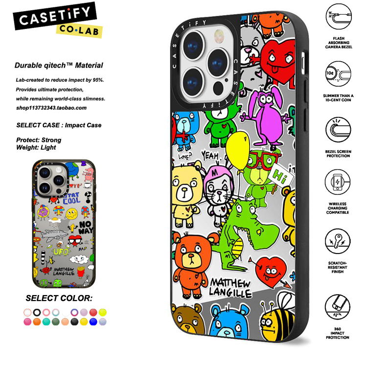 香港代购 CASETiFY 好玩FUN卡通适用iphone15/14/13/12/11Pro/Max手机壳