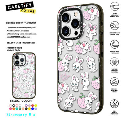 香港代购 CASETiFY Strawberry草莓兔子适用iphone15/14/13/12/11Pro/Max