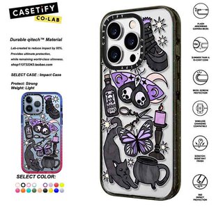 香港代購 11Pro Max手機殼 適用iphone16 黑暗女巫黑貓 CASETiFY