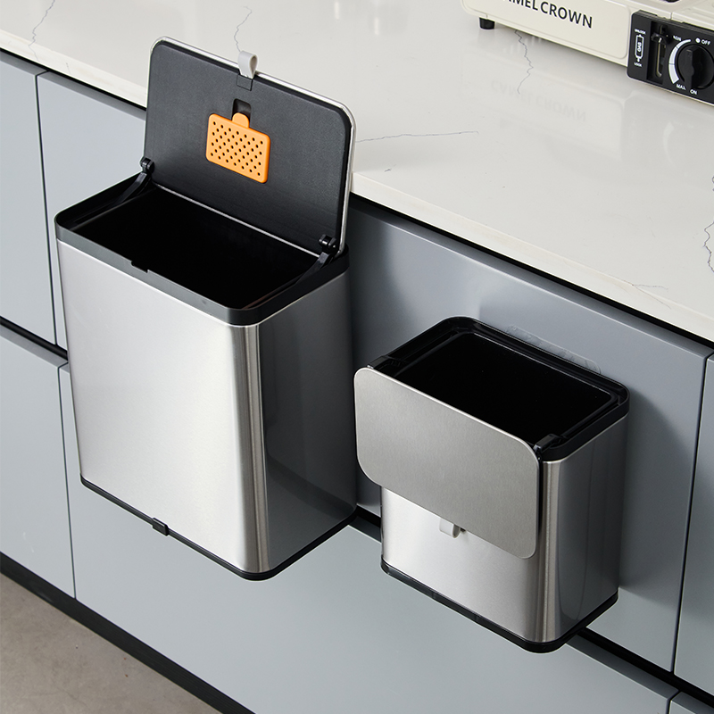 不锈钢垃圾桶厨房专用可挂式