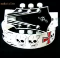 White Cool Cross Skull