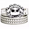 New European and American Handsome Skull White Trendy Nails