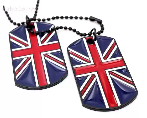 British Men's Necklace, Personalized British Military Badge, Fashionable Trendy Men's Pendant, Versatile Punk Accessory, Hip-Hop Trendy Pendant