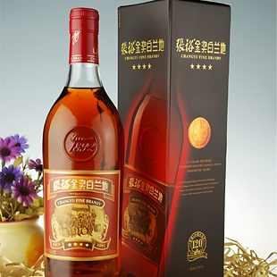 张裕四星金奖白兰地单支500ml老酒2017年产40度精装正品包邮