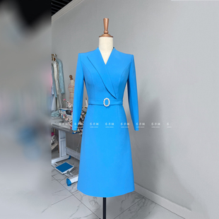 播音主持人小礼服演讲比赛艺考西装连衣裙工作服正装上镜正装显瘦