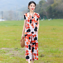 棉绸套装2025新款年轻妈妈夏装洋气时尚大码绵绸女家居服踏青遛弯