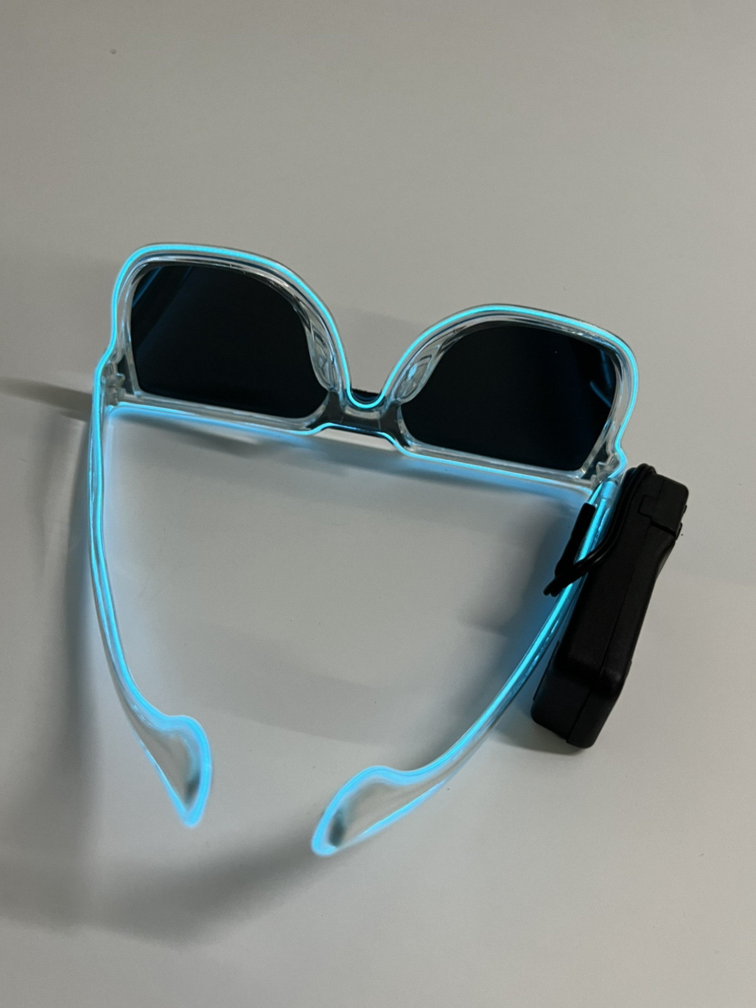 신제품 EL 발광 안경 무선 결합 조각 대형 프레임 수은 선글라스 바 디스코 생일 파티 분위기 소품