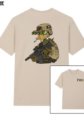 Forward Observations Group字母FOG复古怀旧军迷短袖T恤搞笑男女
