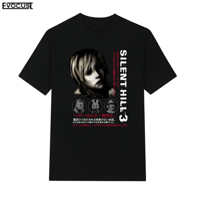 寂静岭SILENT HILL 3游戏卡通动漫短袖T恤男女复古怀旧PS经典