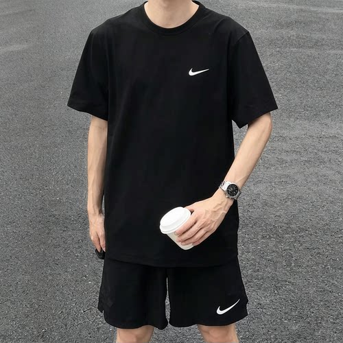 耐克男女休闲黑色yuanling短袖 男子休闲圆领T恤 BV0508-010