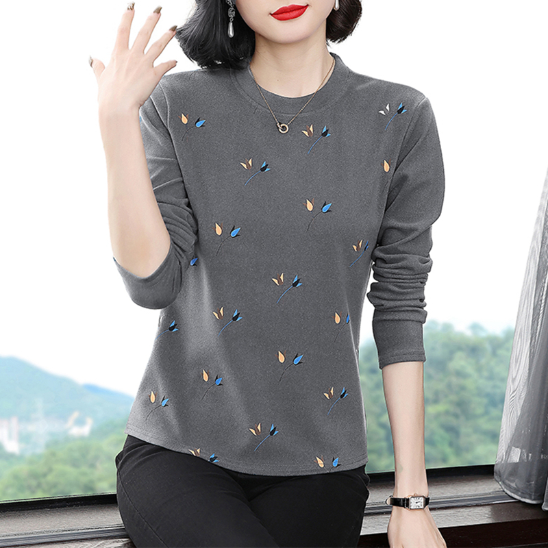 加绒胖mm打底衫女装2025春秋新款洋气长袖t恤保暖大码女士上衣服
