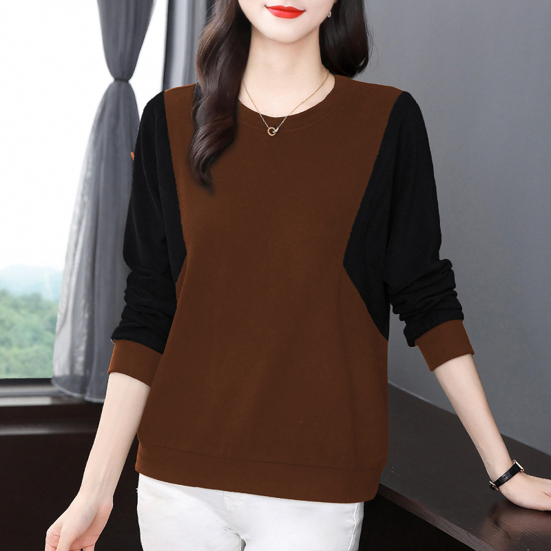 德绒打底衫女装2025秋冬新款洋气长袖t恤大码胖mm保暖女士上衣服