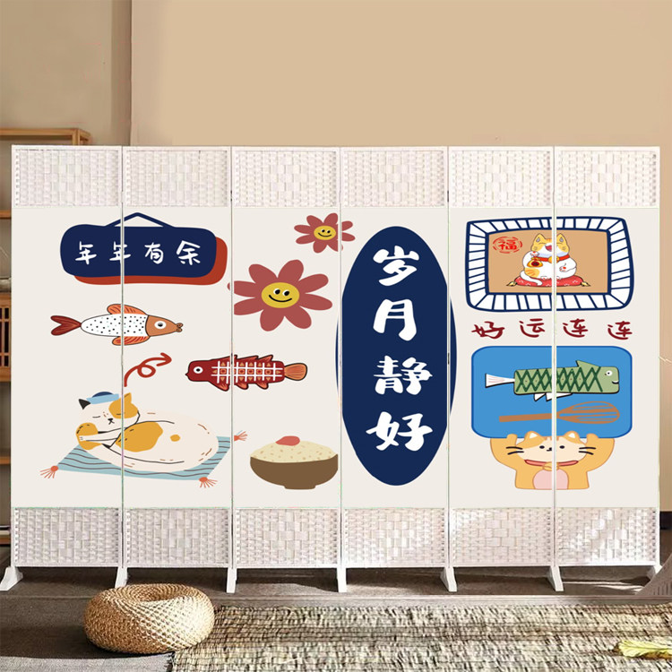 屏风隔断客厅2026新款遮挡帘平风折叠可移动中医养生馆会所美容院
