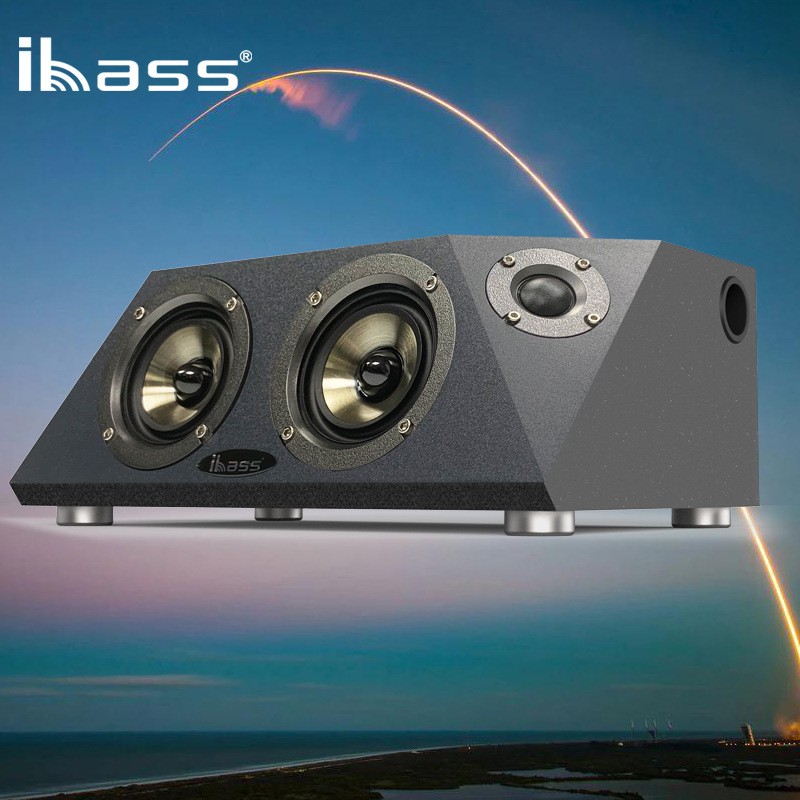 ibass陨石之声桌面木质蓝牙音箱四喇叭有源电脑电视投影手机低音