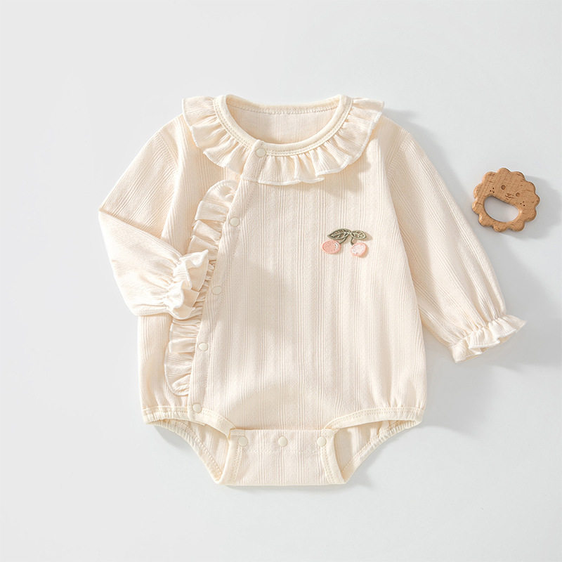 婴儿衣服春秋纯棉长袖包屁衣宝宝