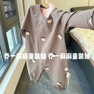 【春秋冬打底100棉】婴儿连体衣春秋季睡衣纯棉无骨居家服男女宝