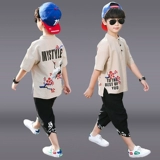 Летняя одежда, летний детский комплект для мальчиков, популярно в интернете, в западном стиле, подходит для подростков