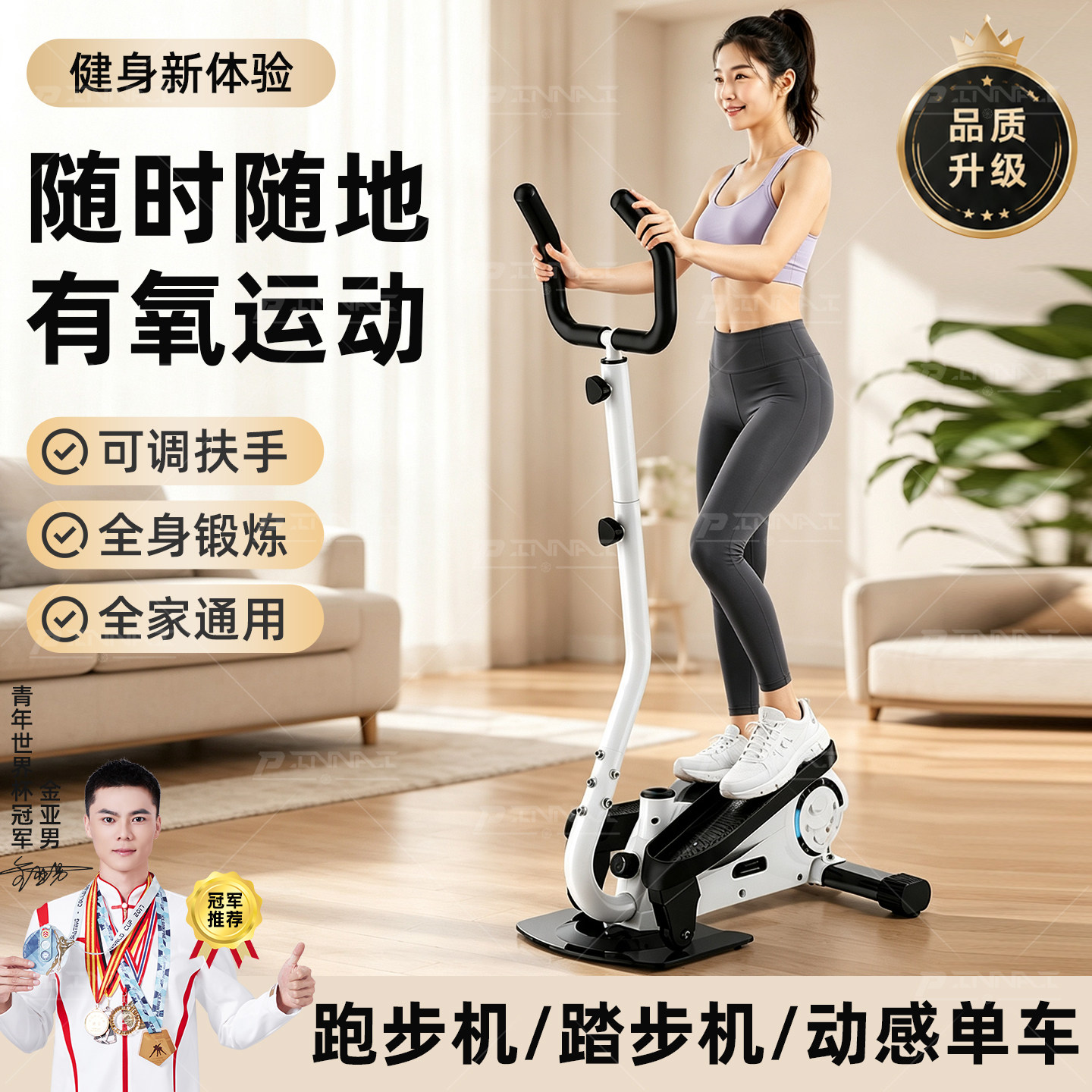 椭圆机家用健身器材太空漫步机图片