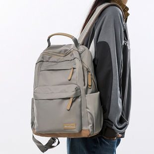 双肩包女高级感小众2026新款轻便大容量牛津布女士背包电脑书包
