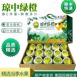 海南正宗琼中绿橙顺丰皮薄多汁官方授权新鲜果园现摘现发礼盒装