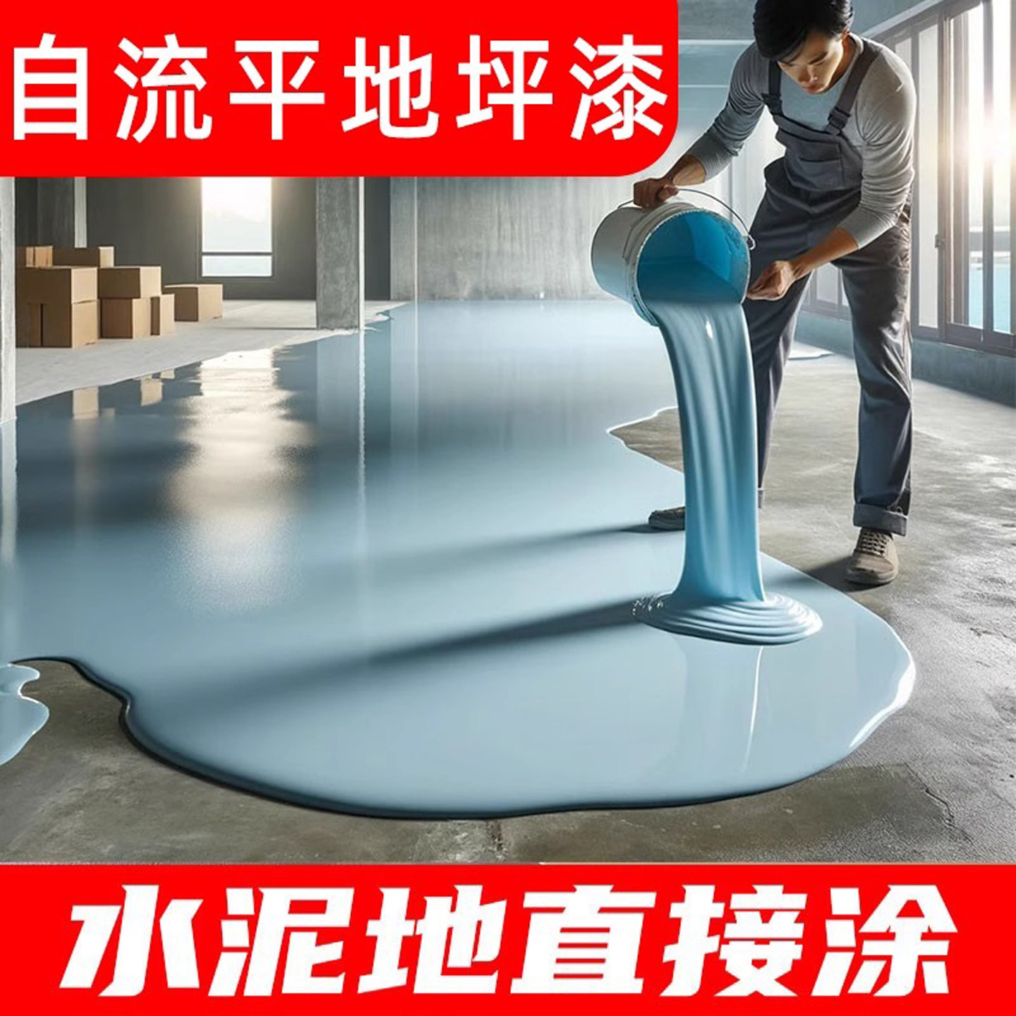 地坪漆水泥地面专用环保涂料环氧自流平地面漆室内家用耐磨地板漆