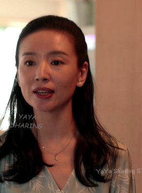 樱桃琥珀赵盛娟董洁同款项链925纯银几何线条吊坠ins风锁骨链颈链