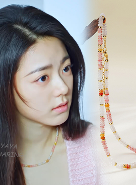 骄阳似我聂曦光赵今麦同款项链甜美可爱多巴胺彩色串珠锁骨链颈链