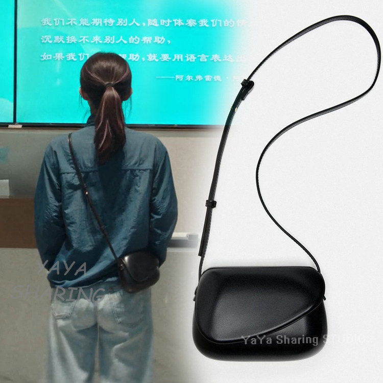 在人间贾小朵赵丽颖同款黑色斜挎通用款女包