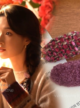 突然的喜欢林欢儿王玉雯同款发夹复古灰色蝴蝶结侧边夹BB夹头饰潮