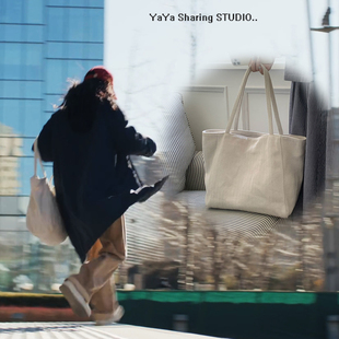 凡人歌李晓悦章若楠同款包包白色帆布包托特包大容量手提包文艺风