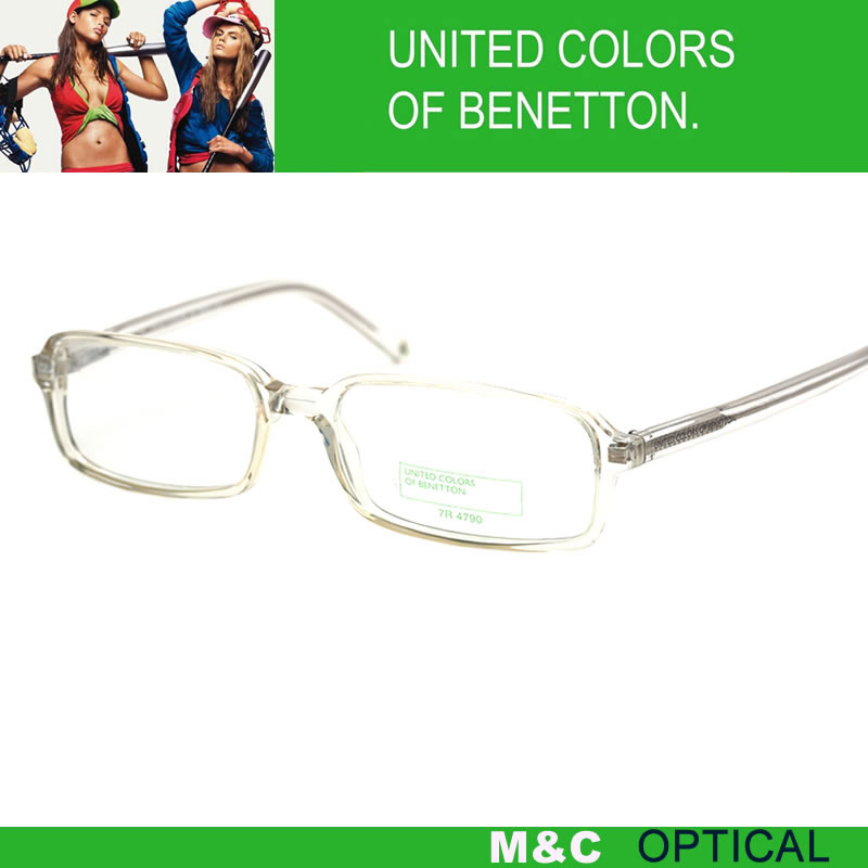 BENETTON贝纳通UCB527简约复古中性款板材方形全框近视眼镜架