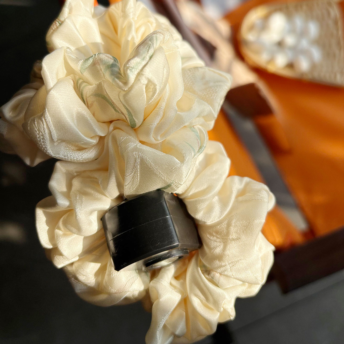 国风真丝大肠发圈柔软透气性好