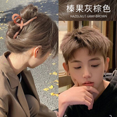 天然纯榛果灰棕色染发剂自己在家染发膏男士 泡泡染女植物 专用正品