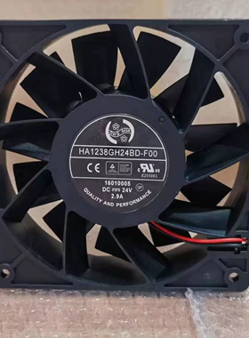 全新变频器HA1238GH24BD-F00 FOO 12038 24V 2.9A散热风扇12㎝