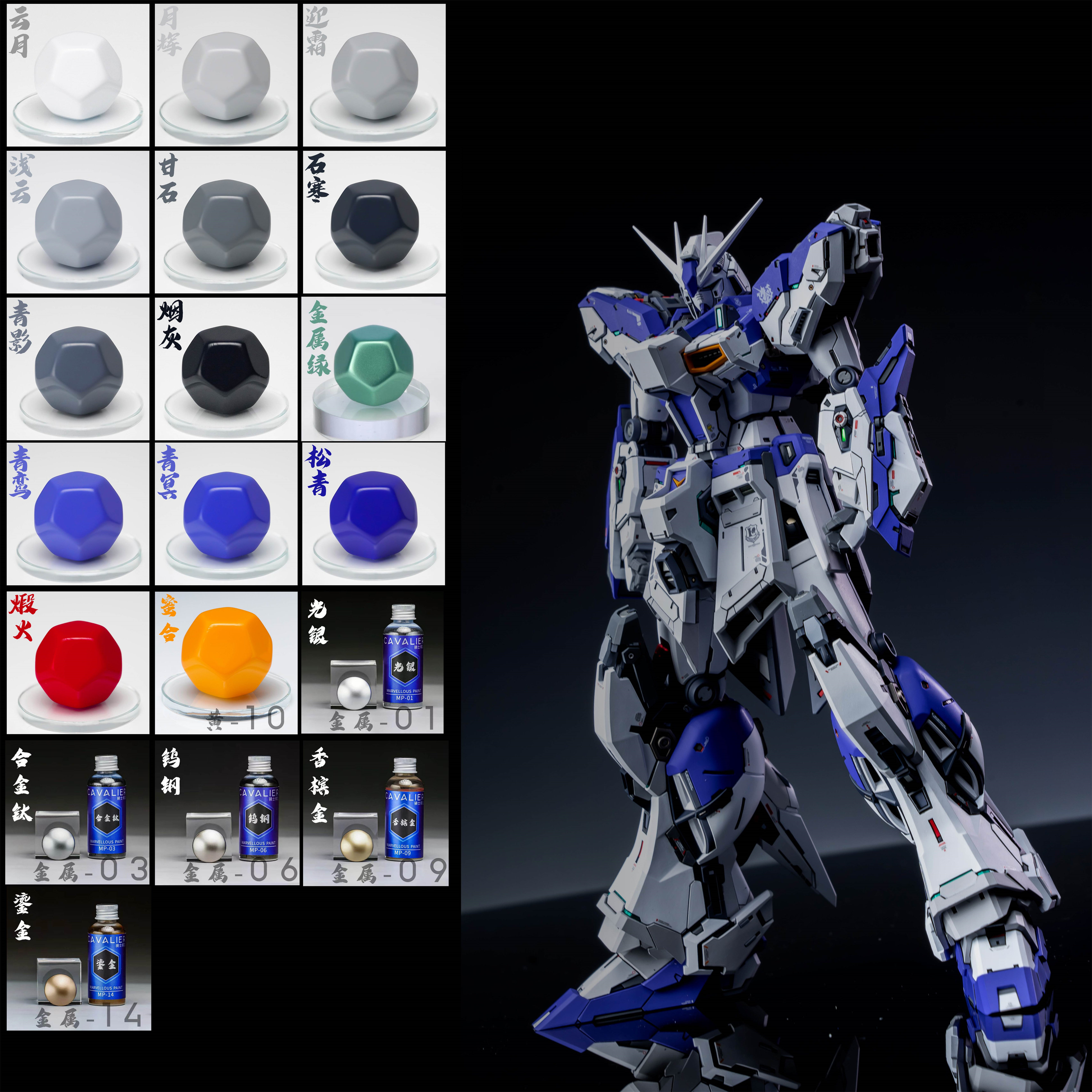 骑士模型漆 行长漆 财喵喵rg海牛gk套漆 高达喷涂 预调漆免稀释