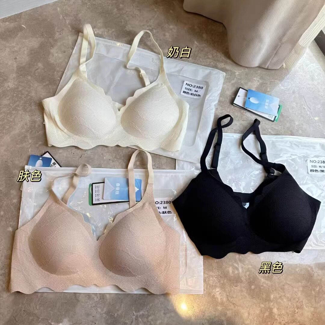 华家无钢圈聚拢性感蕾丝透气女文胸软支撑收副乳舒适内衣日本单W
