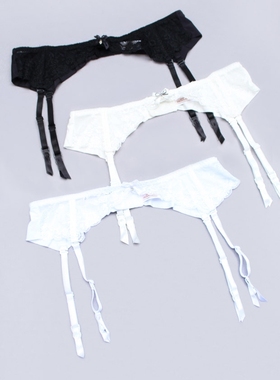 任2件包邮 欧美性感诱惑蕾丝超薄丝袜黑白色透视透明吊袜夹吊袜带