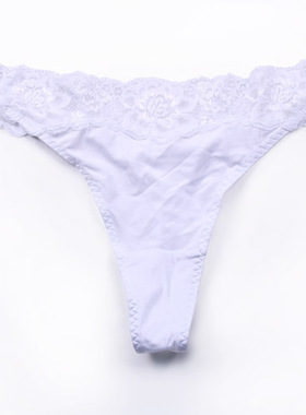 任4条包邮 11外贸欧美白色蕾丝边性感诱惑T裤无痕丁字裤女士内裤