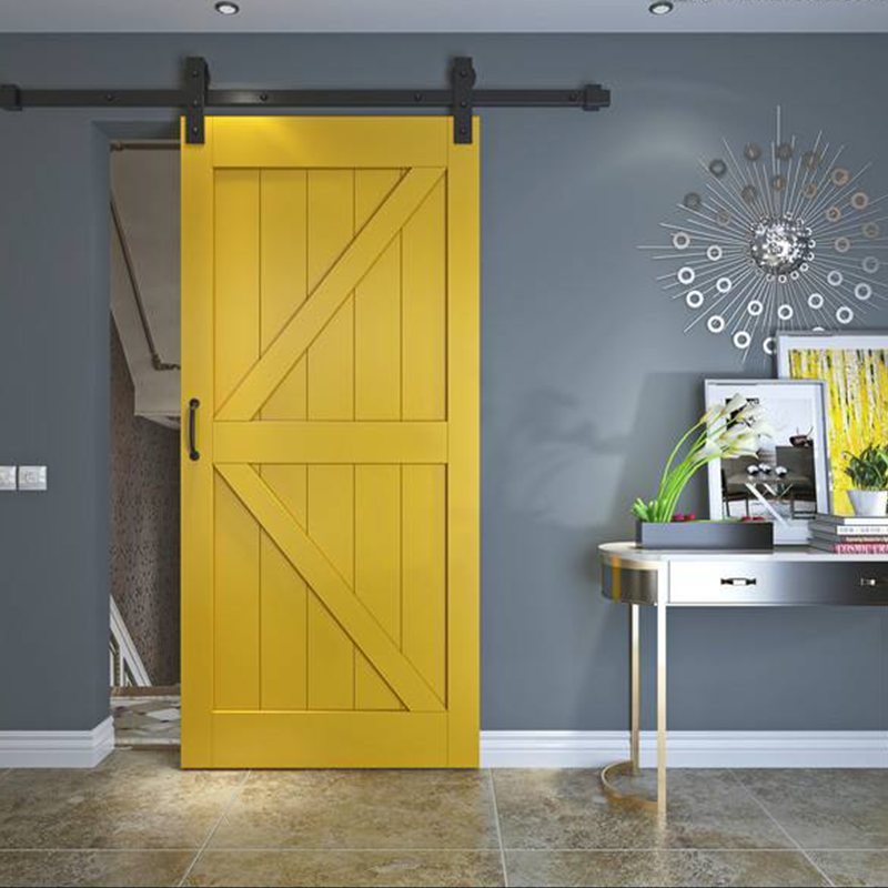 北欧新款小清新厕所厨房隔断门谷仓门推拉轨道门实木门移门定制门