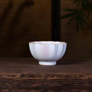 非遗手作张旭东手工钧瓷茶杯 青脂釉窑变青莲杯微醺茶器单杯礼盒