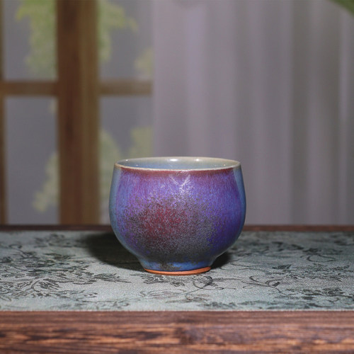 【特惠】炭烧罗汉杯 钧瓷炉钧釉手工炭烧茶杯原矿陶瓷茶具礼盒装