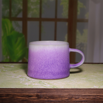 任晓飞马克杯 紫光釉钧瓷炭烧手工原矿茶杯茶具中式风礼盒装