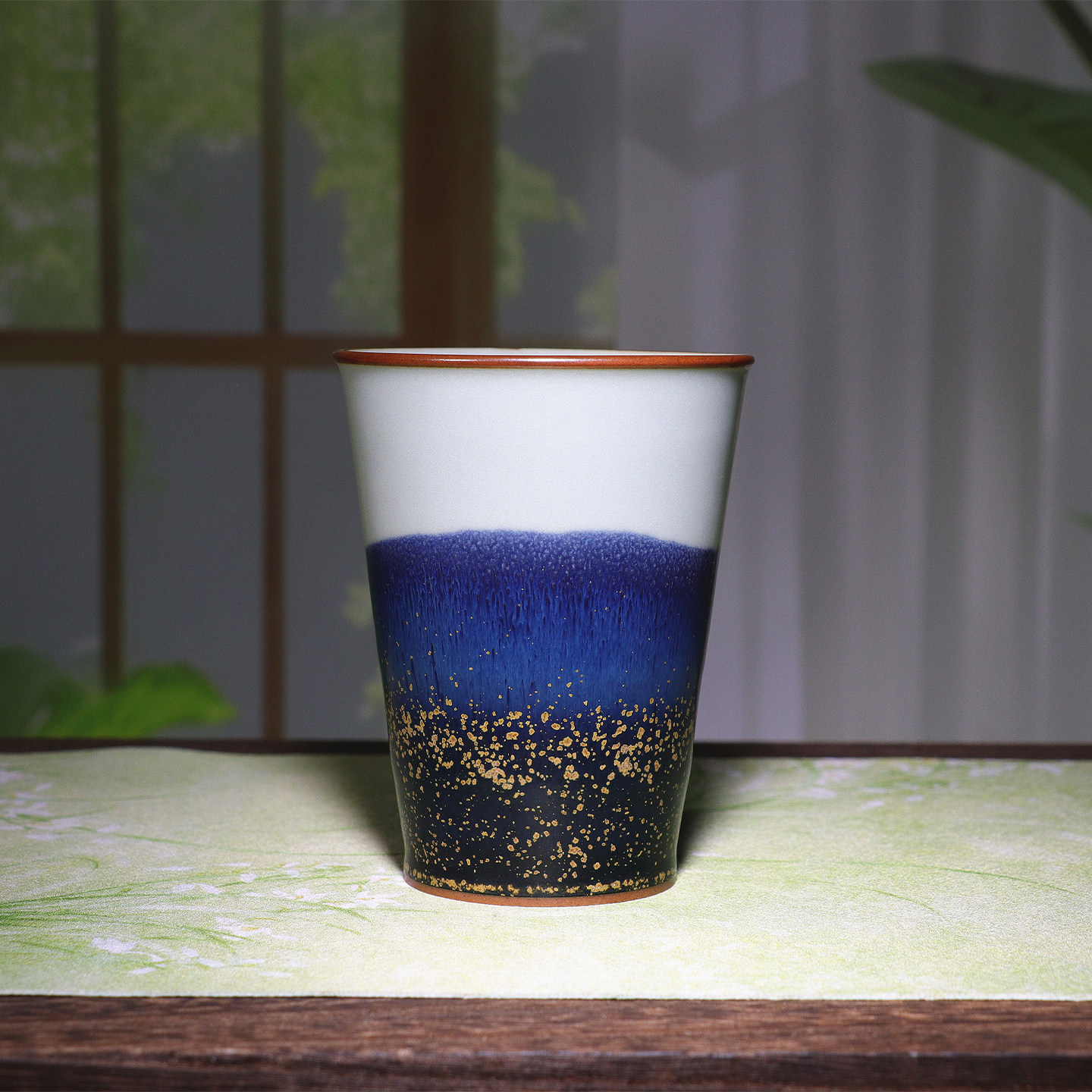 任晓飞可乐杯 山水釉钧瓷炭烧手工原矿茶杯中式风礼盒装大容量
