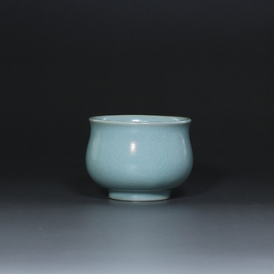 紫岚钧舍 宝丰清凉寺汝瓷玛瑙釉茶杯玉兰杯陶瓷单杯茶具品茗杯